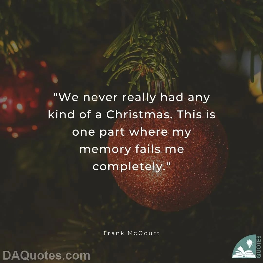 frank mccourt Quotes Christmas