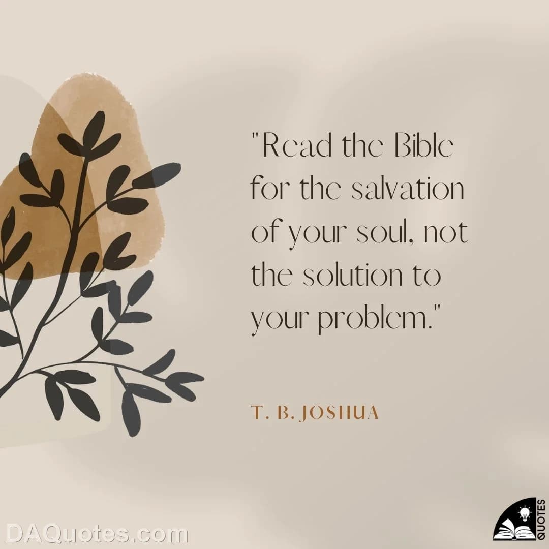 t. b. joshua Quotes Bible