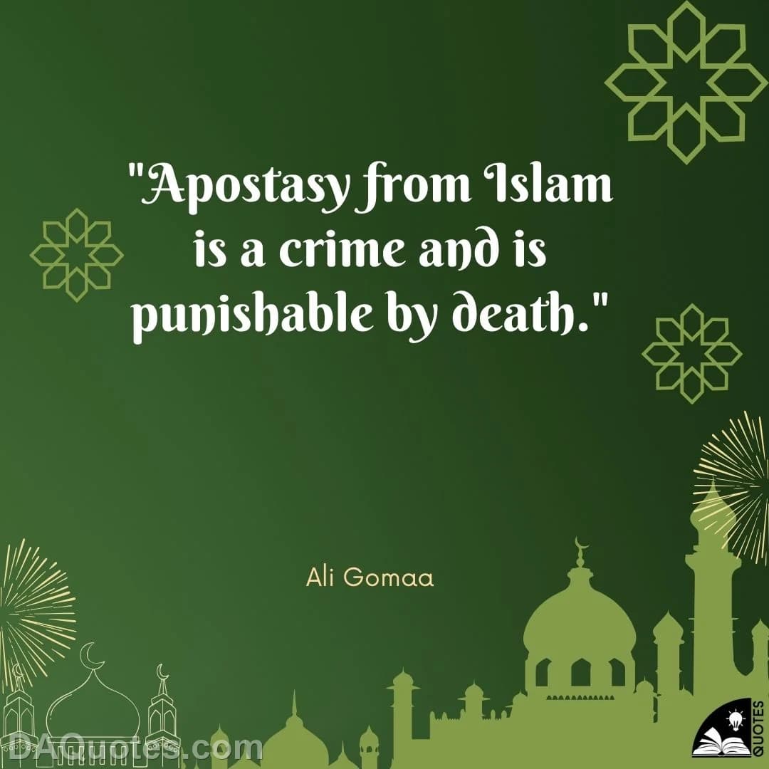ali gomaa Quotes Islam,Apostasy